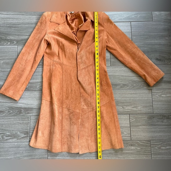 70’s Style Western Leather Jacket-Vintage Coat in Rust,Size 10•••Long Line - Picture 15 of 16